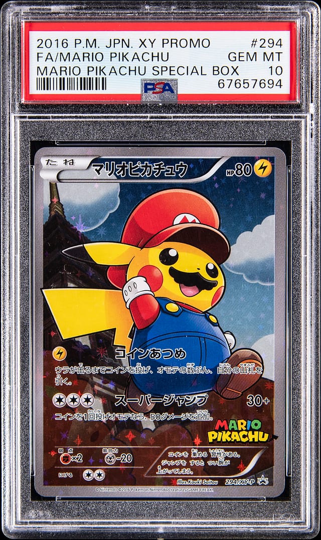 2016 Mario Pikachu PSA 10 Sells for $26.8K at Goldin