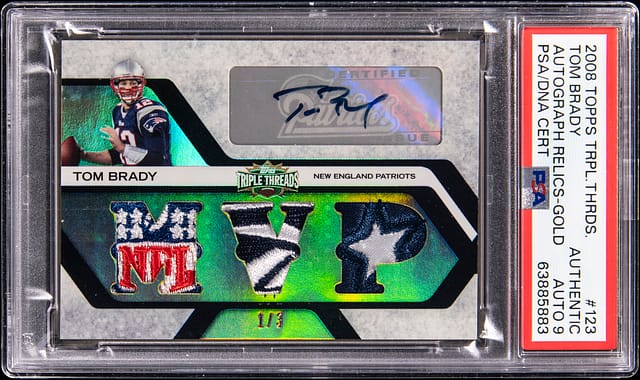 Tom Brady 2008 Triple Threads Gold Auto Patch #1/3 Sale