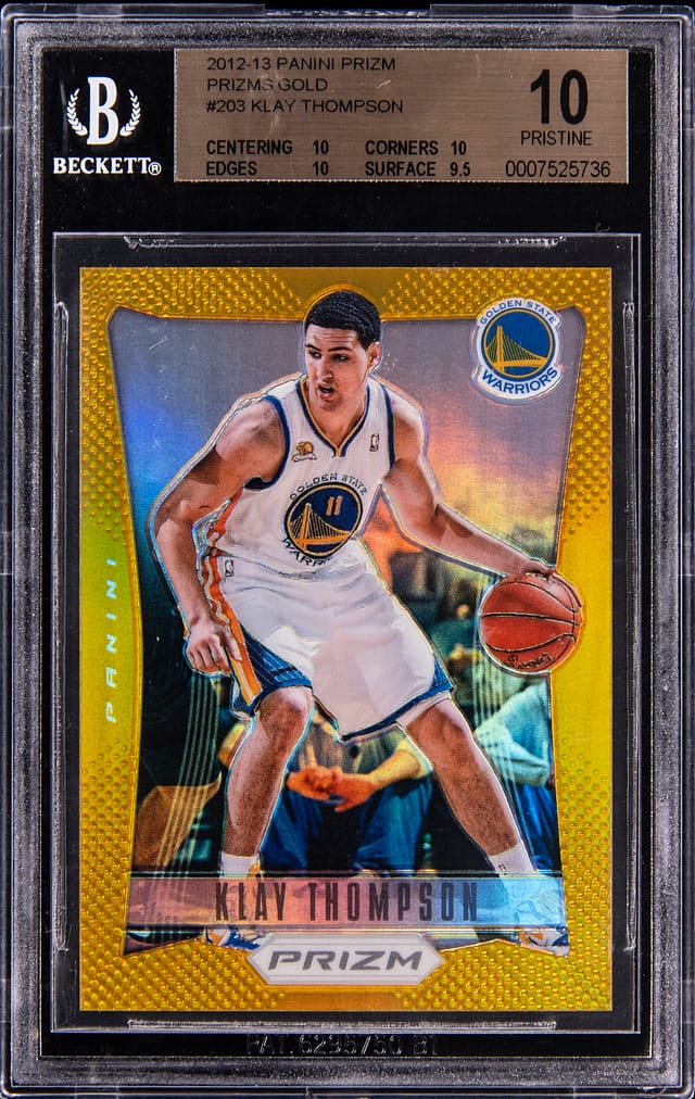 2012 Prizm Gold Klay Thompson RC BGS 10 Sells