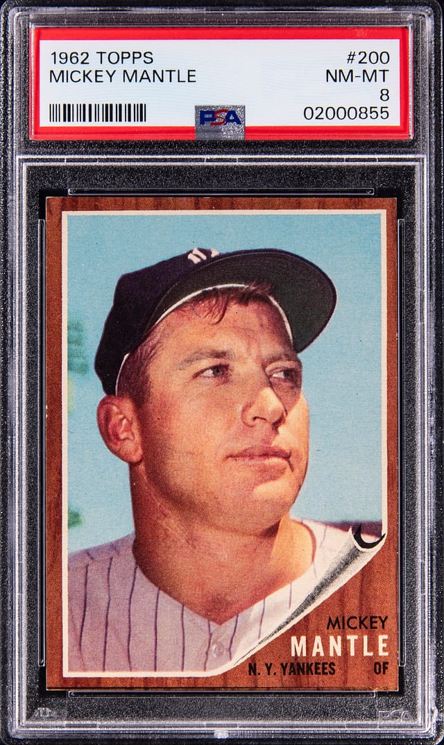 1962 Topps Mickey Mantle PSA 8 sells for $13.5K
