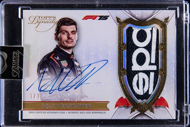 Max Verstappen 2025 Topps Dynasty F1 Gold 1/1 Sale
