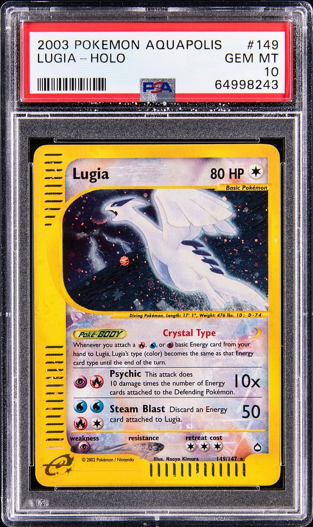 2003 Aquapolis Crystal Lugia PSA 10 sells for $95K