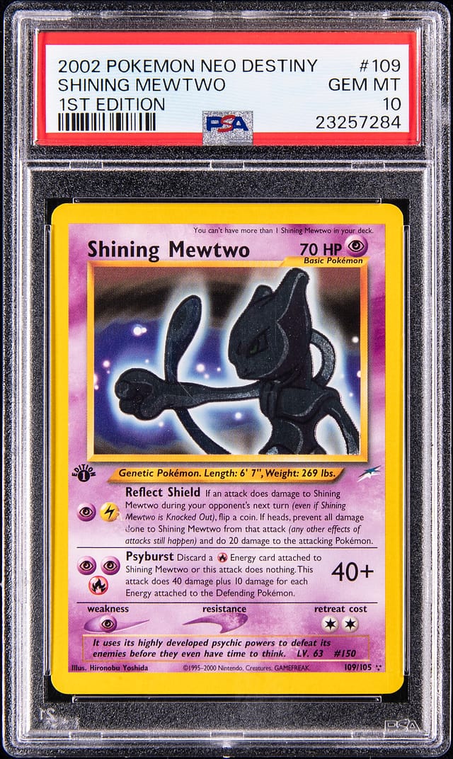 Shining Mewtwo PSA 10 Neo Destiny sale for $36,600