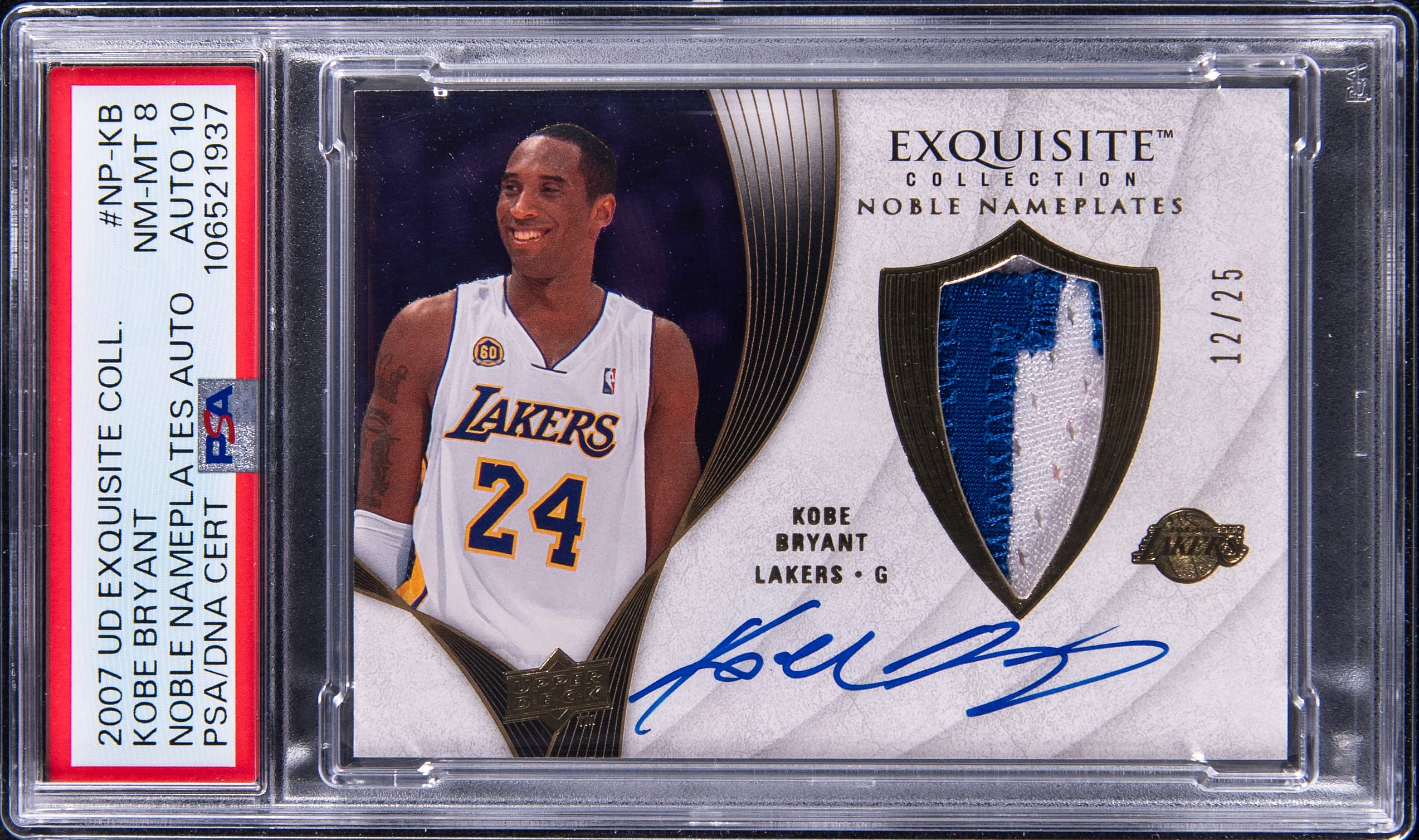 2007-08 Exquisite Kobe Noble Nameplates Sells for $40K