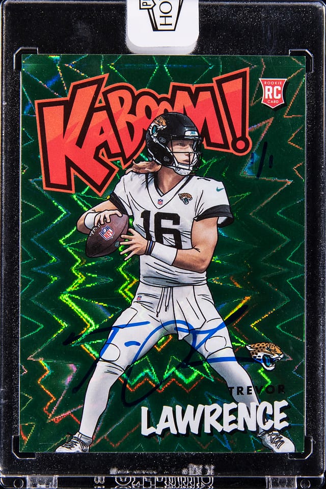 Trevor Lawrence 1/1 Kaboom Green Honors Sells for $12K