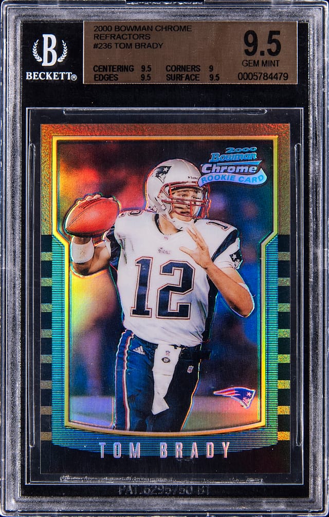 Tom Brady 2000 Bowman Chrome Refractor BGS 9.5 Sale