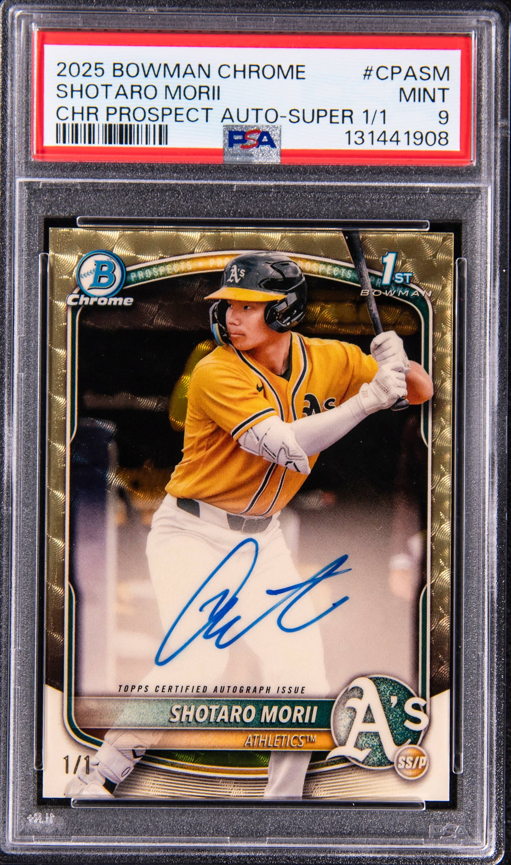 Shotaro Morii 2025 Bowman Chrome SuperFractor 1/1