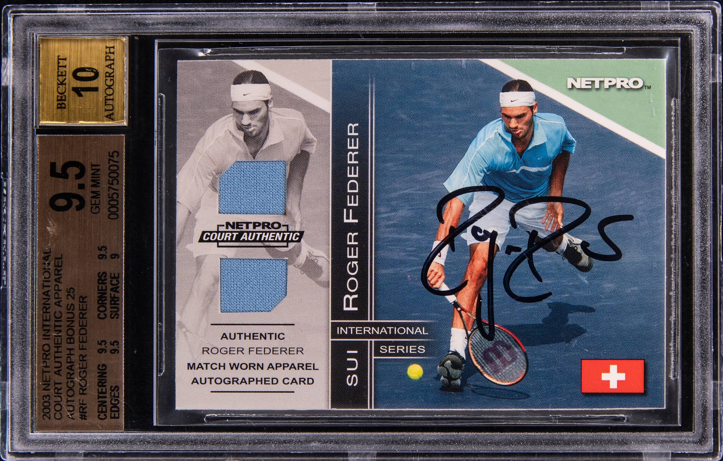 Roger Federer 2003 NetPro Auto Relic Rookie Sells for $95K