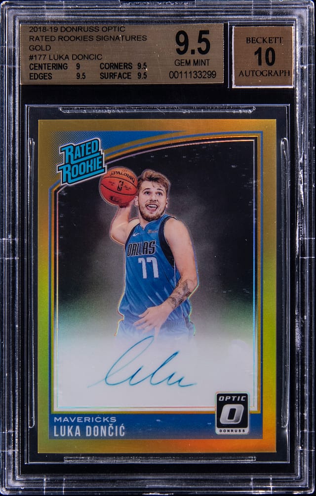 2018-19 Optic Luka Gold Auto /10 BGS 9.5 Sells for $13.8K