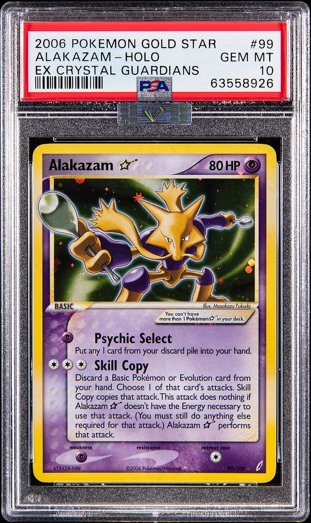 Gold Star Alakazam PSA 10 sale sets $31,720 mark