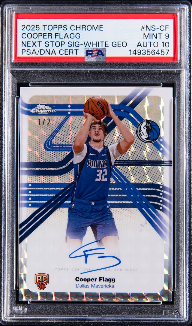 Cooper Flagg Topps Chrome Auto /2 Sells for $19,825