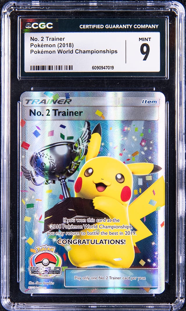 2018 No. 2 Trainer Pikachu Trophy CGC 9 Sells for $37K