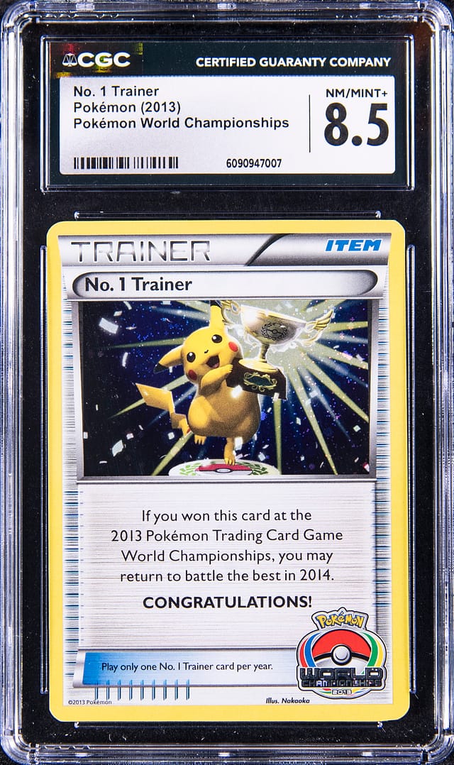 2013 No. 1 Trainer Trophy Pikachu CGC 8.5 Sale