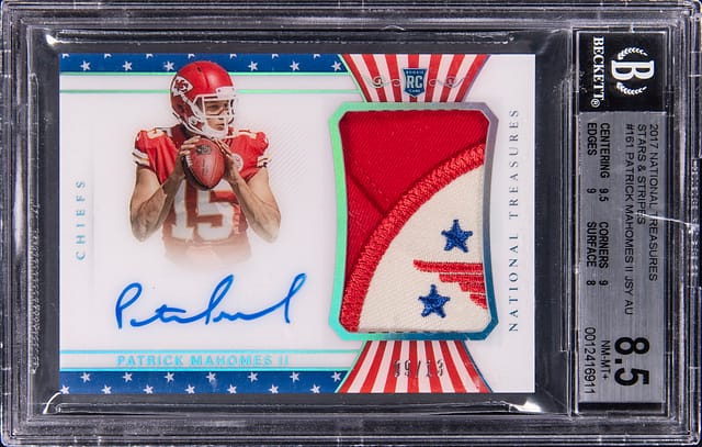 Mahomes 2017 NT Stars & Stripes RPA Sells for $128K