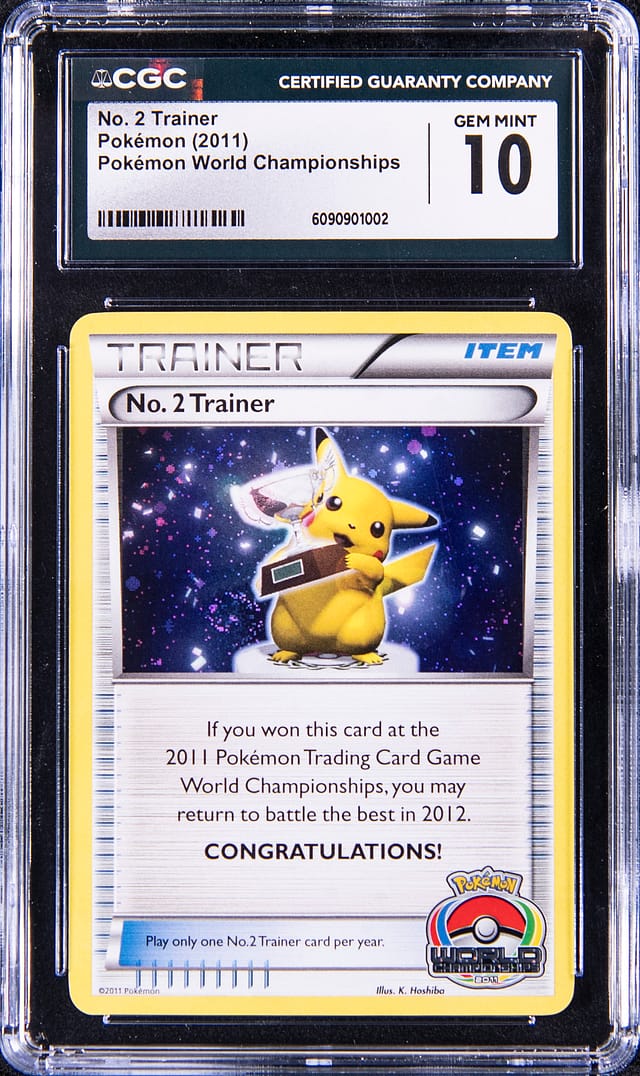 2011 No. 2 Trainer Pikachu Trophy CGC 10 Sale