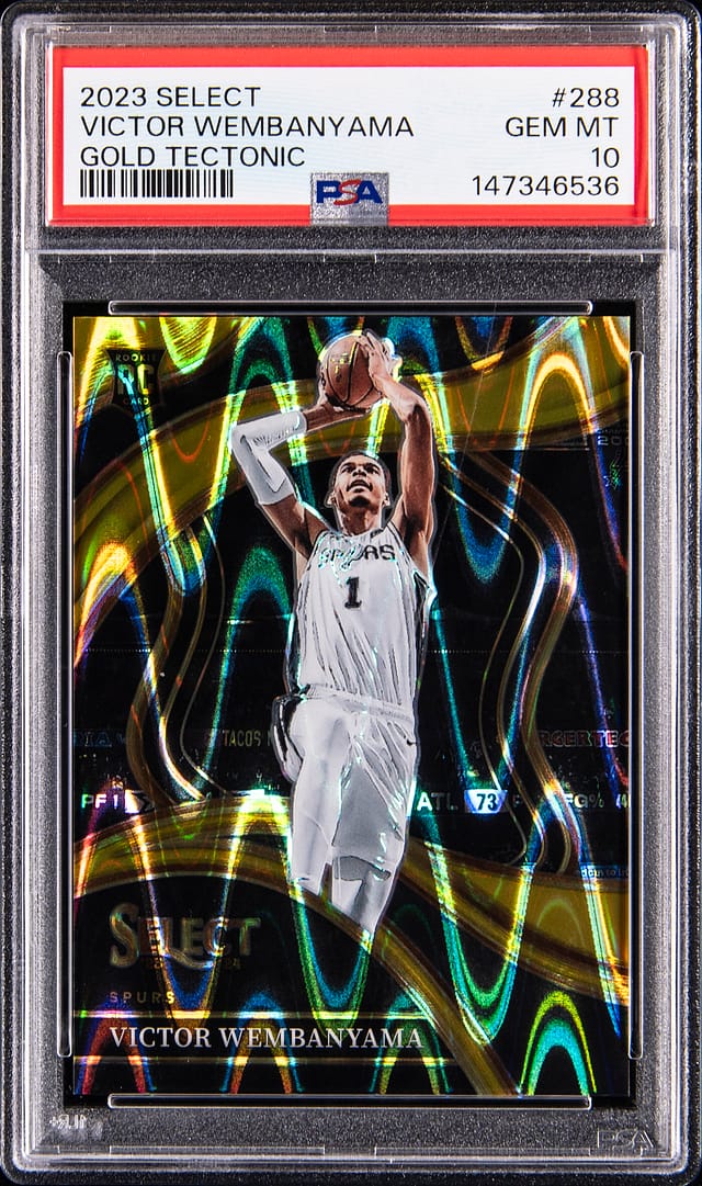 Wembanyama 2023-24 Select Gold Tectonic PSA 10 Sale