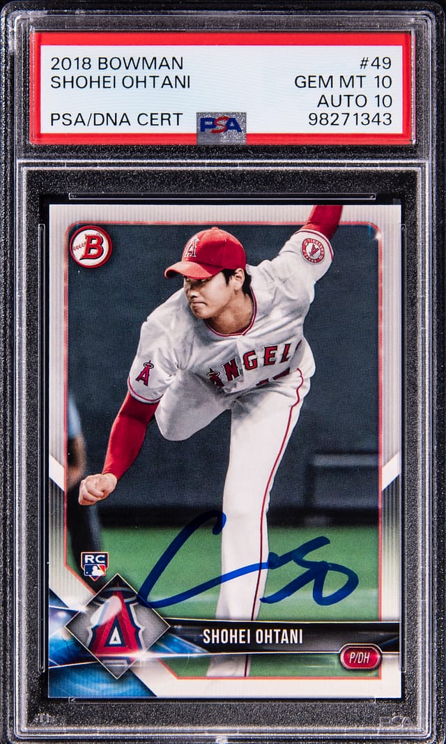 2018 Bowman Shohei Ohtani Auto PSA 10/10 Sells High