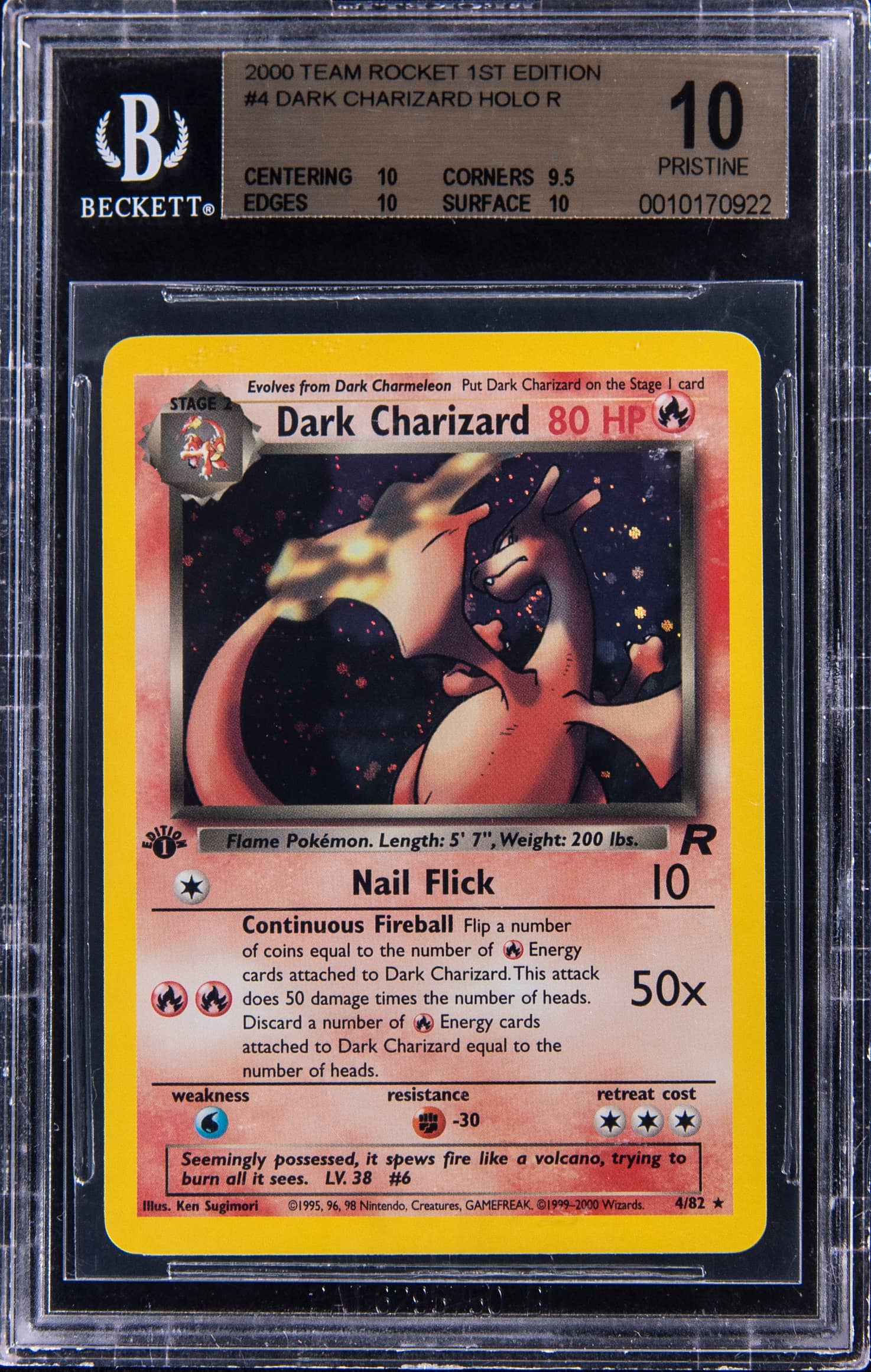 Dark Charizard BGS 10: $33.5K Goldin Pokémon Sale