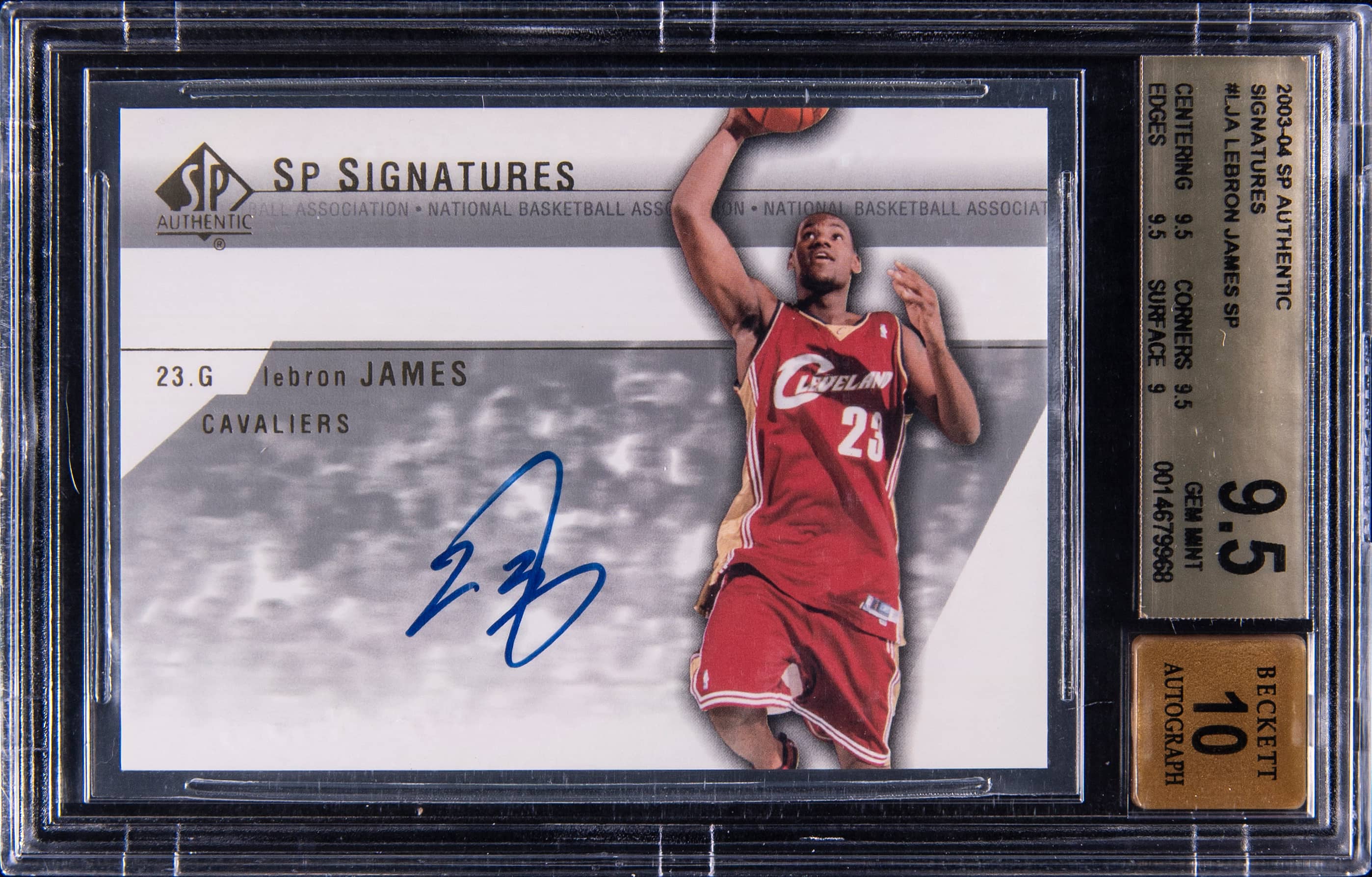 LeBron 2003 SP Authentic Auto BGS 9.5 Sells for $14K