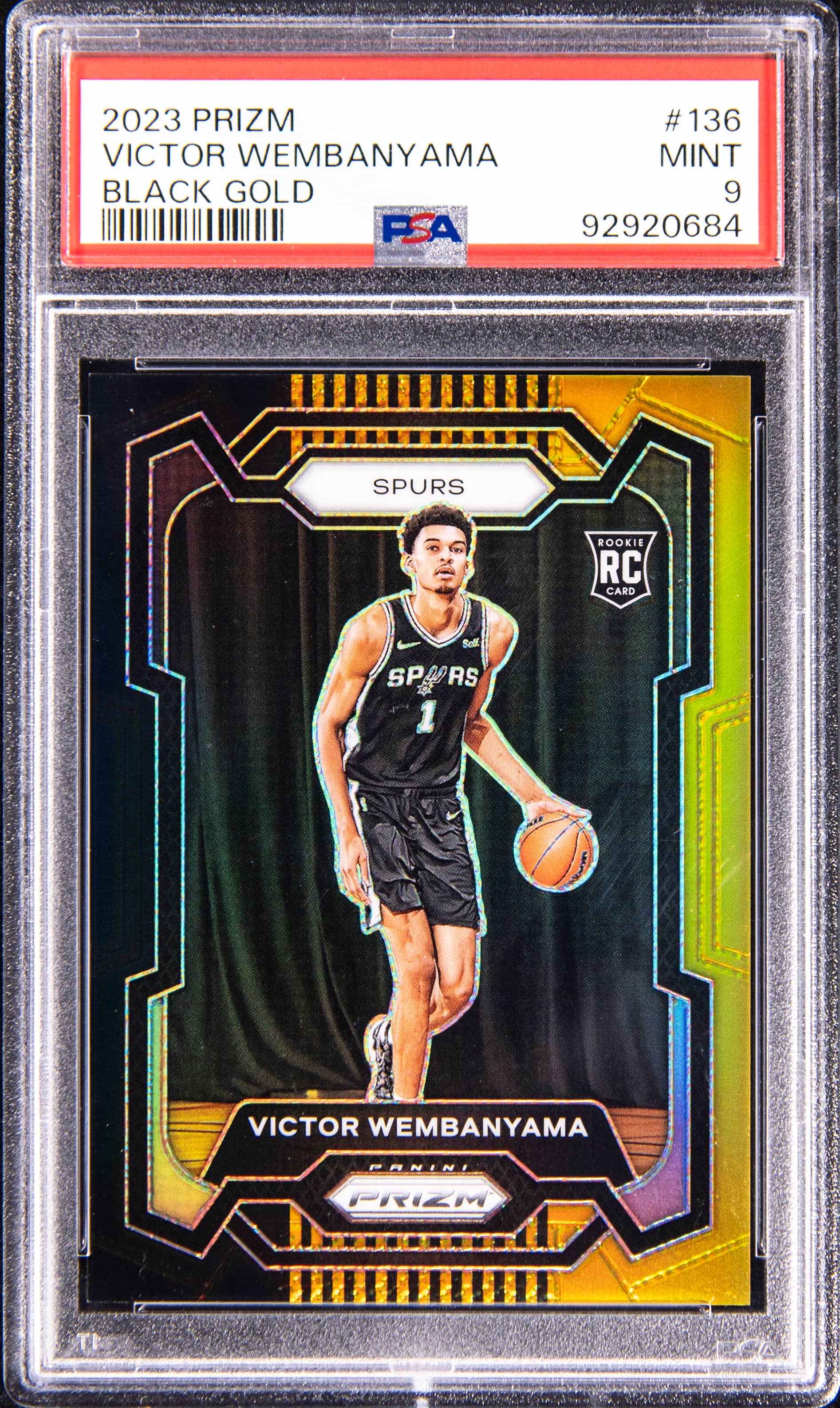 Victor Wembanyama Prizm Black Gold Rookie Sells High