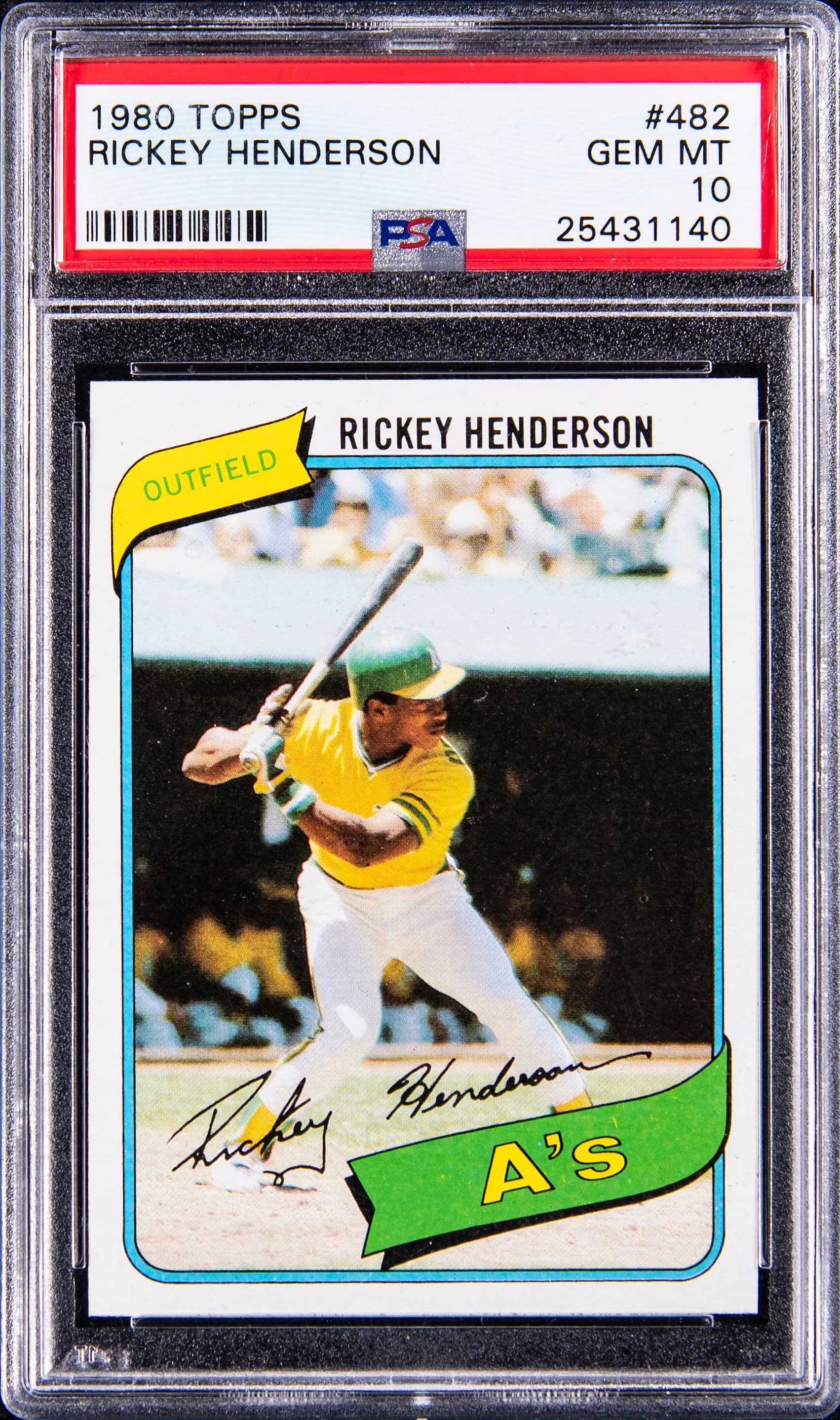 1980 Topps Rickey Henderson PSA 10 Sells for $183K