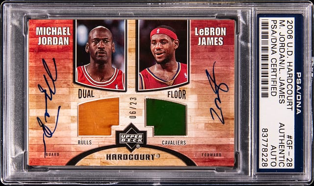 Jordan & LeBron Hardcourt Dual Auto Floor Sold at Goldin