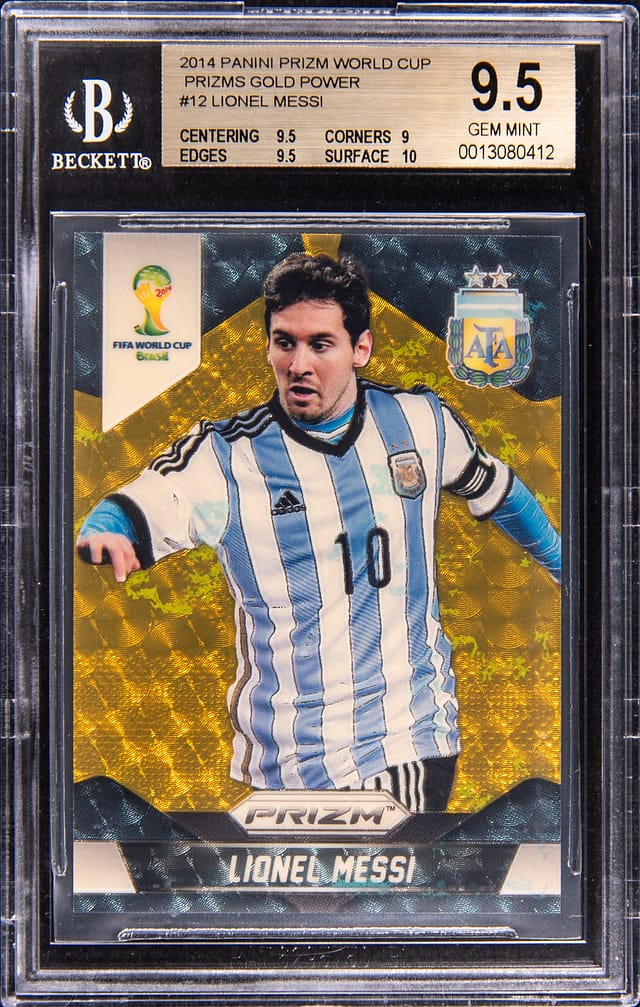 2014 Prizm WC Messi Gold Power /5 BGS 9.5 sale