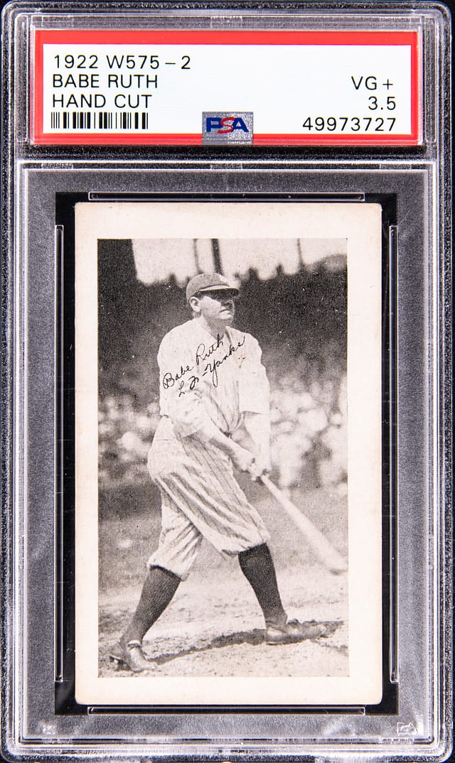 1922 W575-2 Babe Ruth Strip Card Sells for $19,520