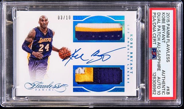 Kobe 2015-16 Flawless Dual Patch Auto /10 Sells for $55K