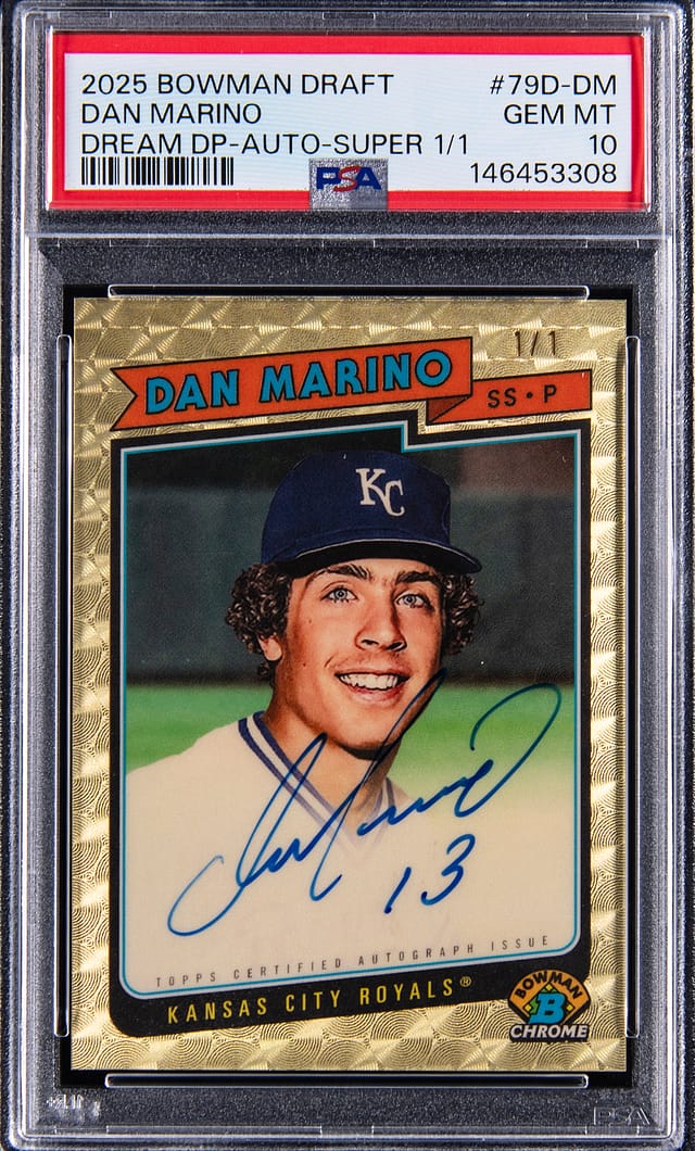 Dan Marino 2025 Bowman Draft SuperFractor Sells