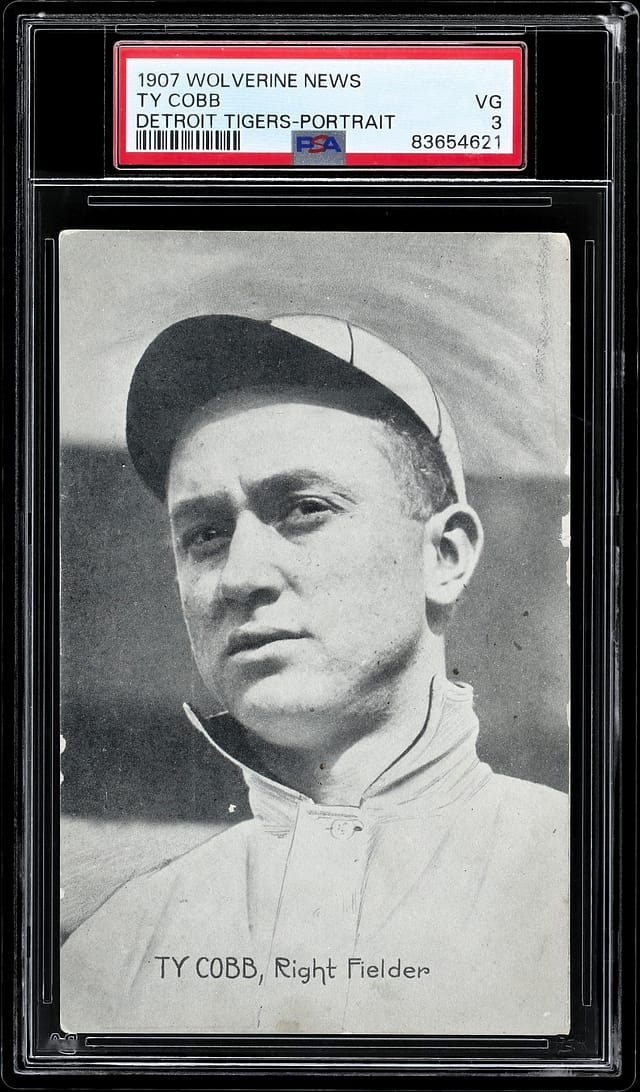 1907 Wolverine News Ty Cobb Rookie Postcard Sale