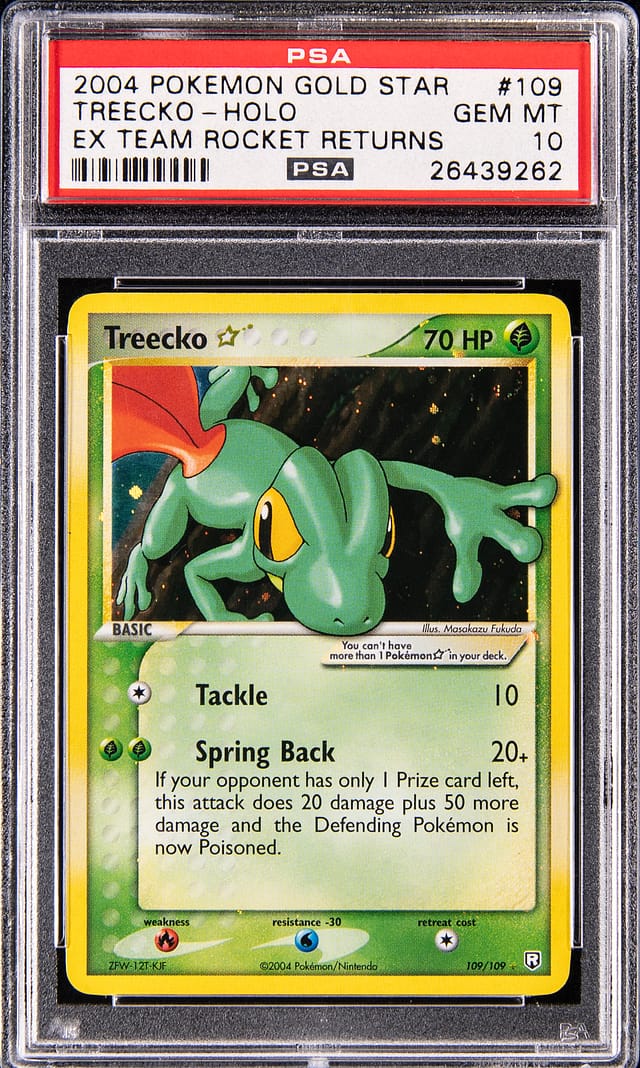 Gold Star Treecko PSA 10 Sells for $53,680 at Goldin