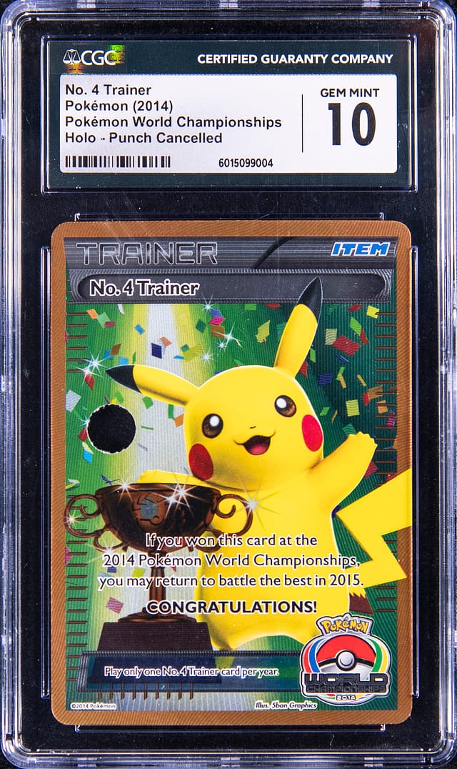 2014 No. 4 Trainer Pikachu Trophy CGC 10 Sale