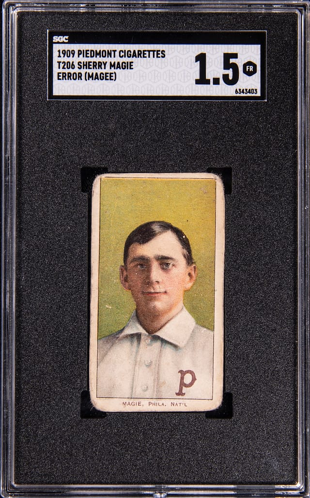 1909-11 T206 Sherry Magie Error SGC 1.5 Sale