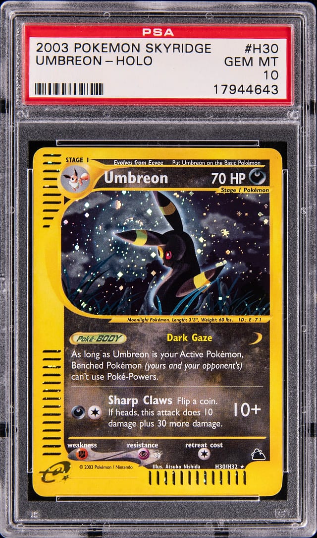 2003 Skyridge Umbreon PSA 10 sale hits $512K