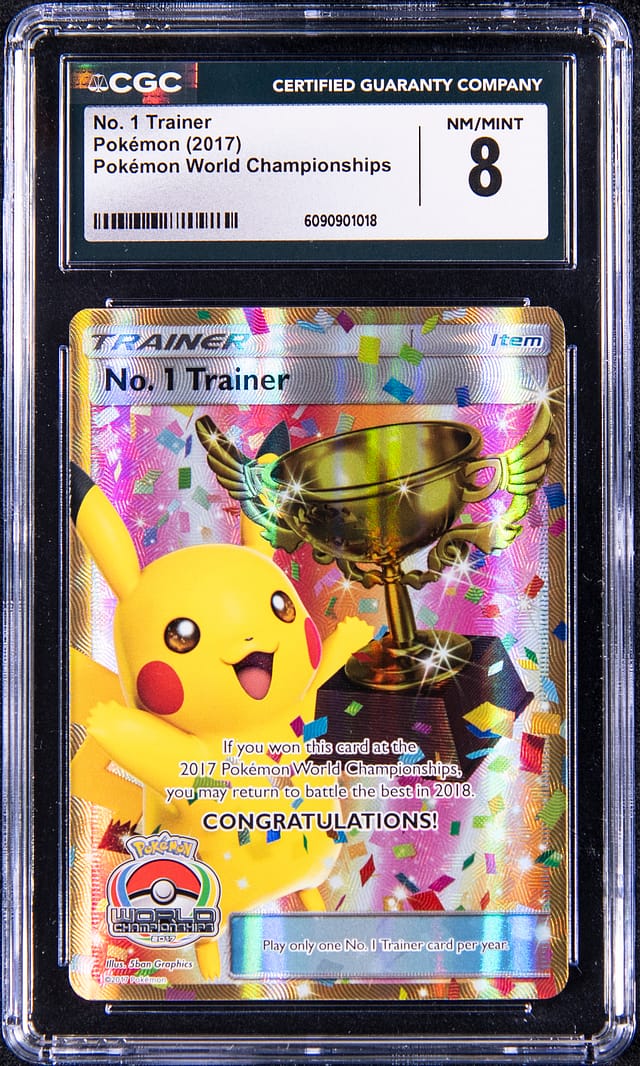 2017 No. 1 Trainer Pikachu Trophy CGC 8 Sells