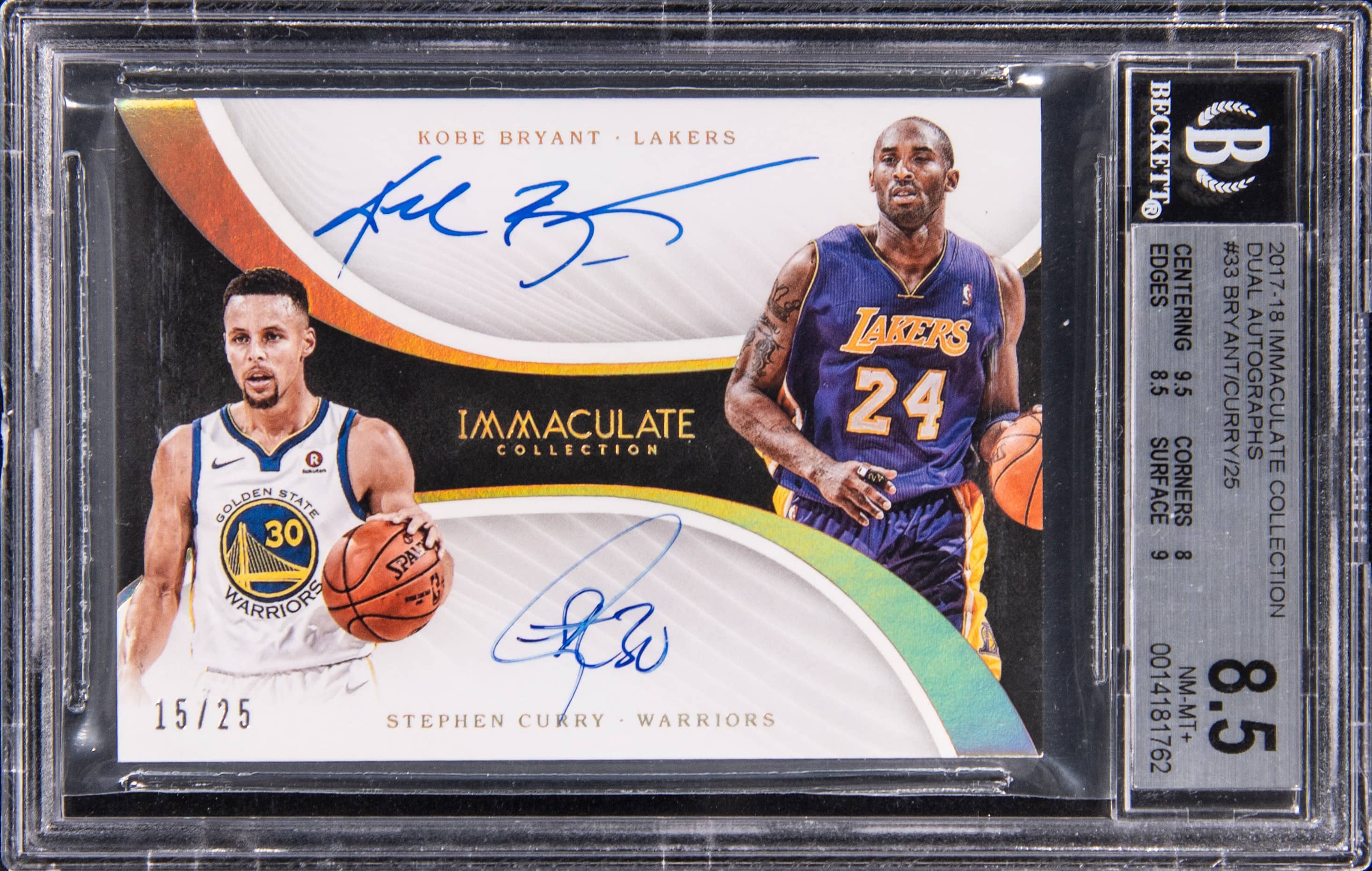 Kobe & Curry Immaculate Dual Auto Sells for $59,780