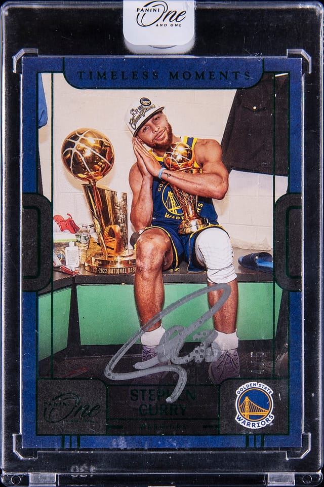 Stephen Curry Timeless Moments Green /5 sells at Goldin