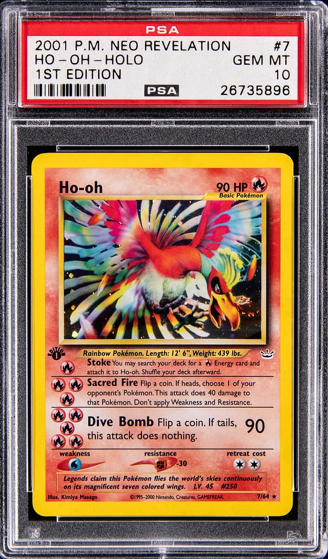 2001 Neo Revelation Ho-Oh PSA 10 sells for $14K