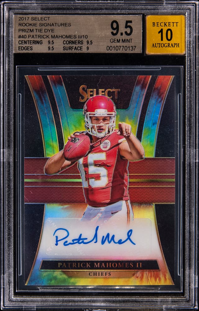Mahomes 2017 Select Tie-Dye Rookie Auto Sells for $31K