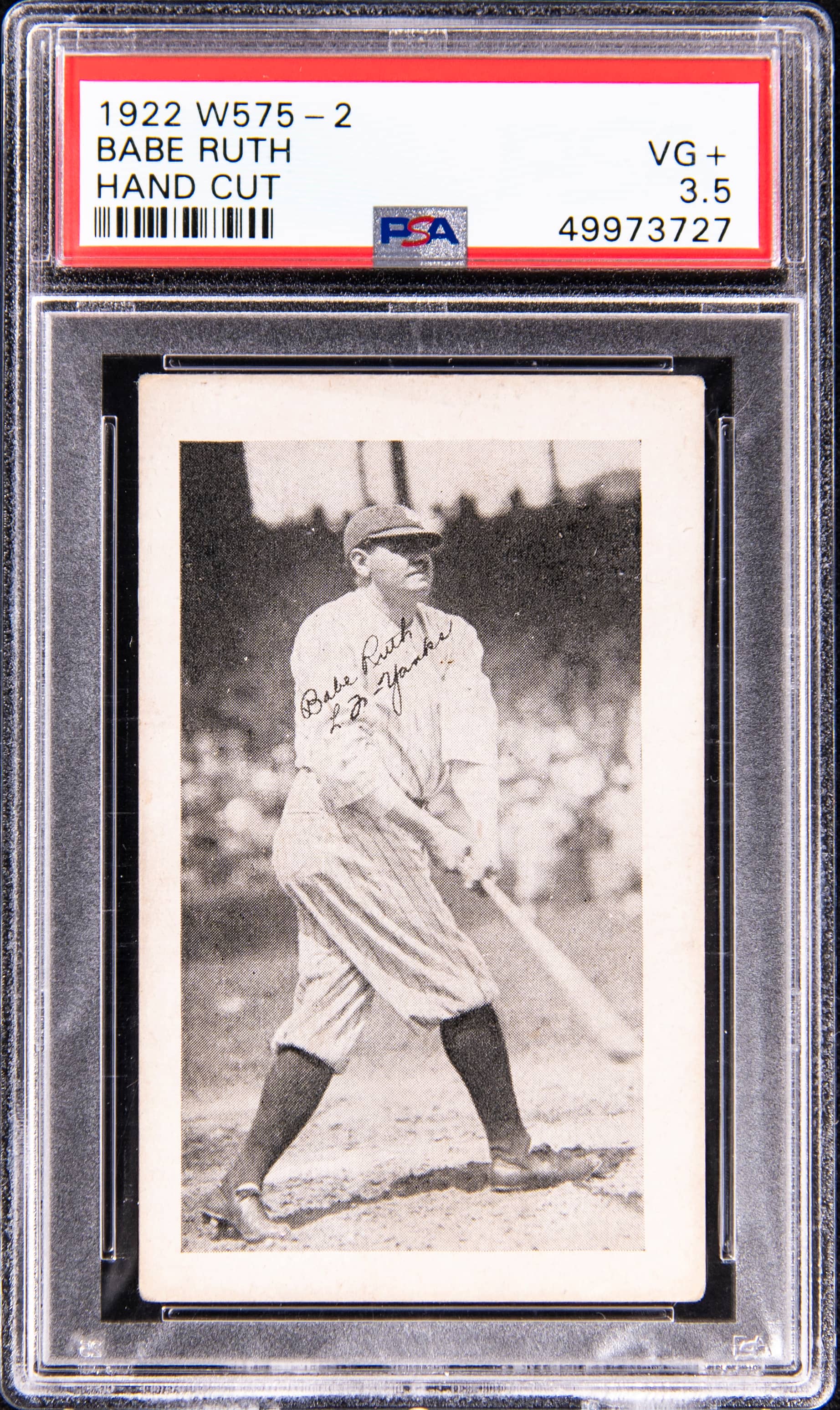 1922 W575-2 Babe Ruth Sells for $19,520 at Goldin