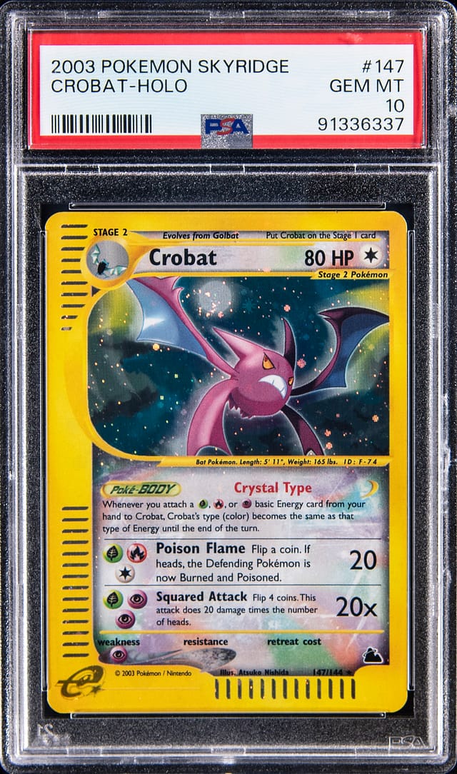 2003 Skyridge Crystal Crobat PSA 10 sells for $21k