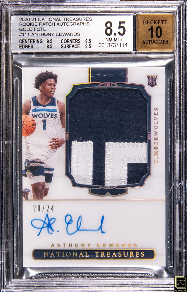 Anthony Edwards NT Gold FOTL RPA /24 Sells for $29K