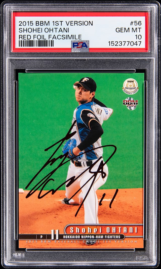 2015 BBM Red Foil Shohei Ohtani Rookie Sells for $15.8K