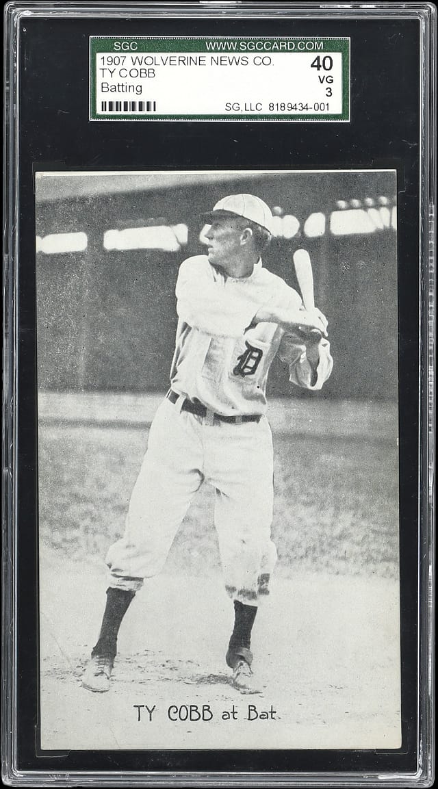 1907 Ty Cobb Wolverine News SGC 3 sells for $20,740