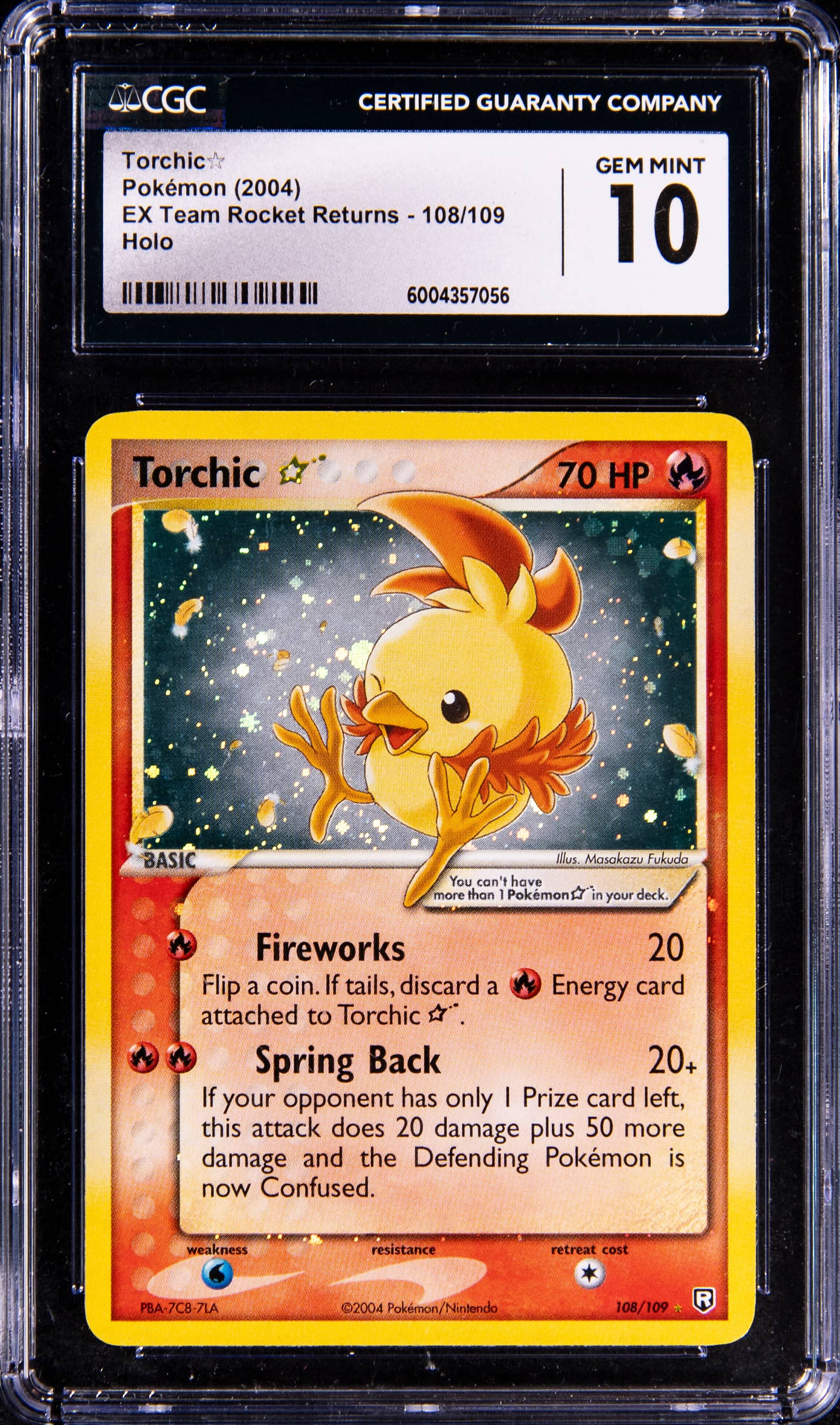 Gold Star Torchic CGC 10 sells for $117,800