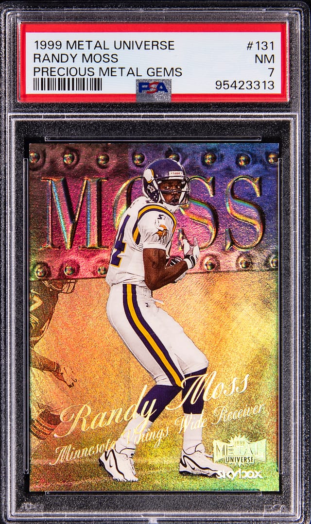 Randy Moss 1999 PMG #131 PSA 7 sells for $12.5K