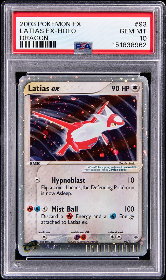 2003 EX Dragon Latias ex PSA 10 sells for $12.2K