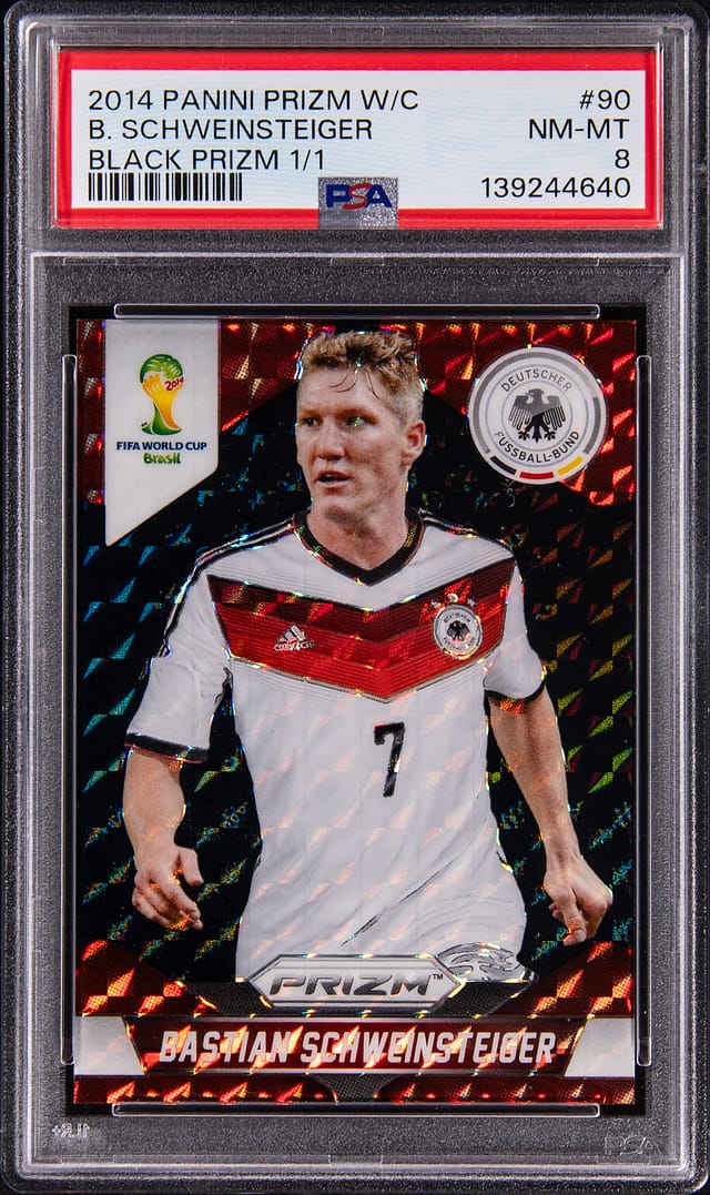 2014 Prizm WC Schweinsteiger Black 1/1 sells for $48K