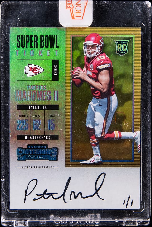 Mahomes Honors 1/1 Contenders Auto Sells for $34K